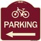 Signmission Bicycle Symbol Parking Left Arrow Heavy-Gauge Aluminum Architectural Sign, 18" x 18", BU-1818-24316 A-DES-BU-1818-24316 - alternate 1